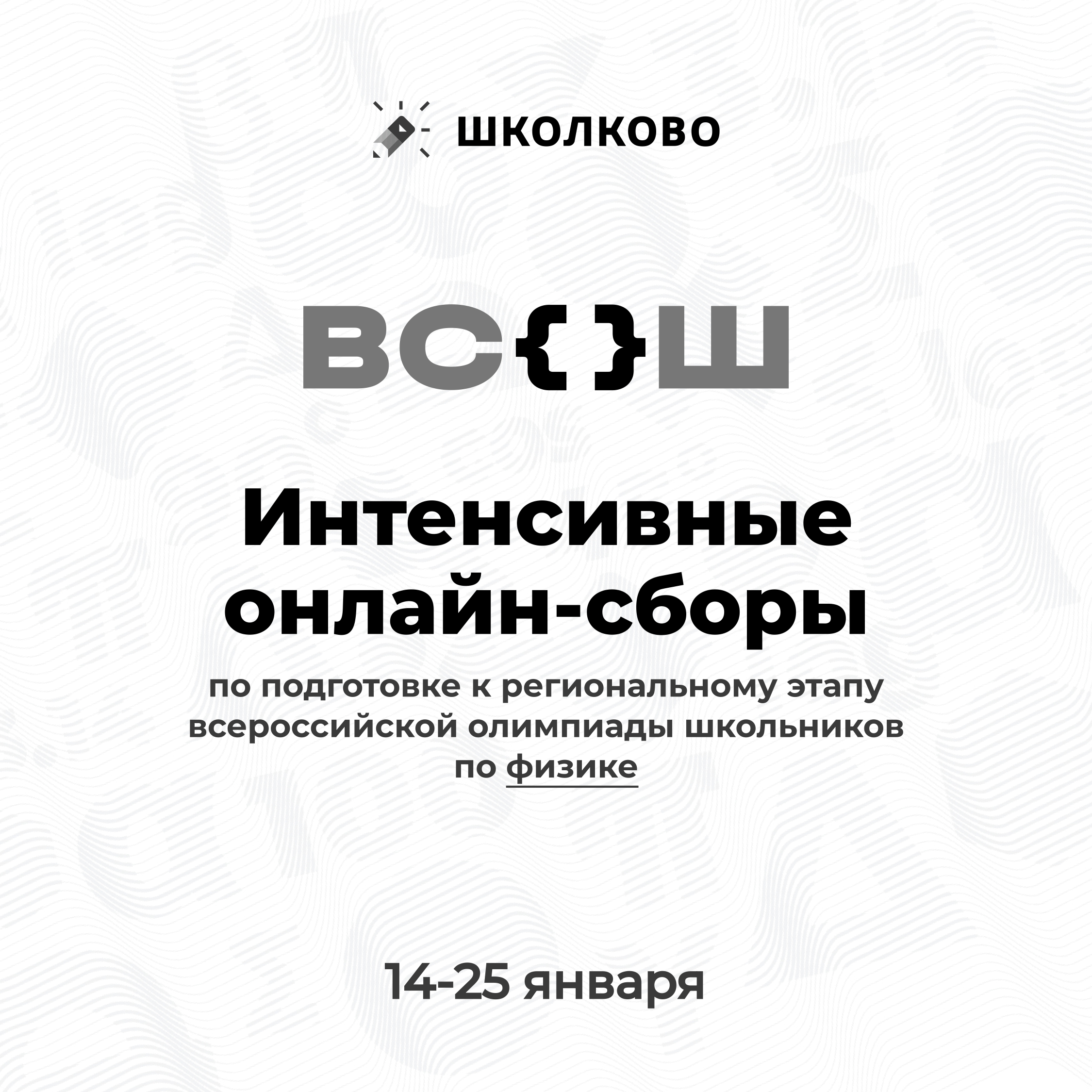 Интенсивные  онлайн-сборы по подготовке к региональному этапу всероссийской олимпиады школьников  по физике.